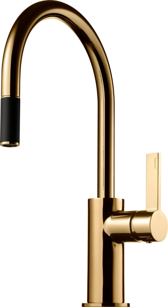 Tapwell ARM375 Polished Brass (met uittrekbare kop)