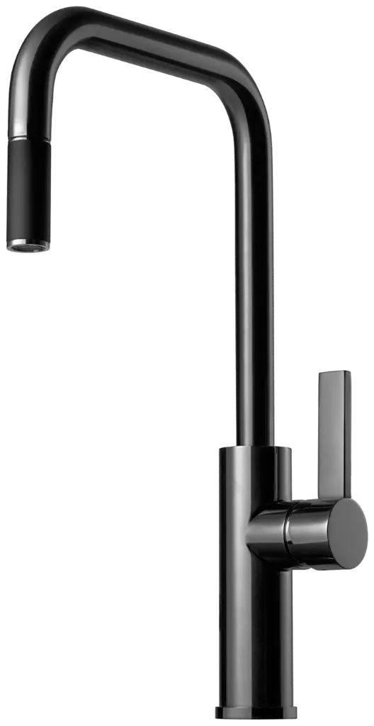 [9423633] Tapwell ARM985 Black Chrome (met uittrekbare kop)