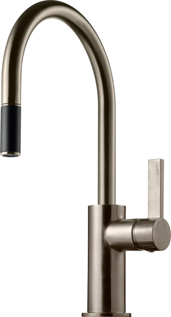 Tapwell ARM375 Brushed Nickel (met uittrekbare kop)